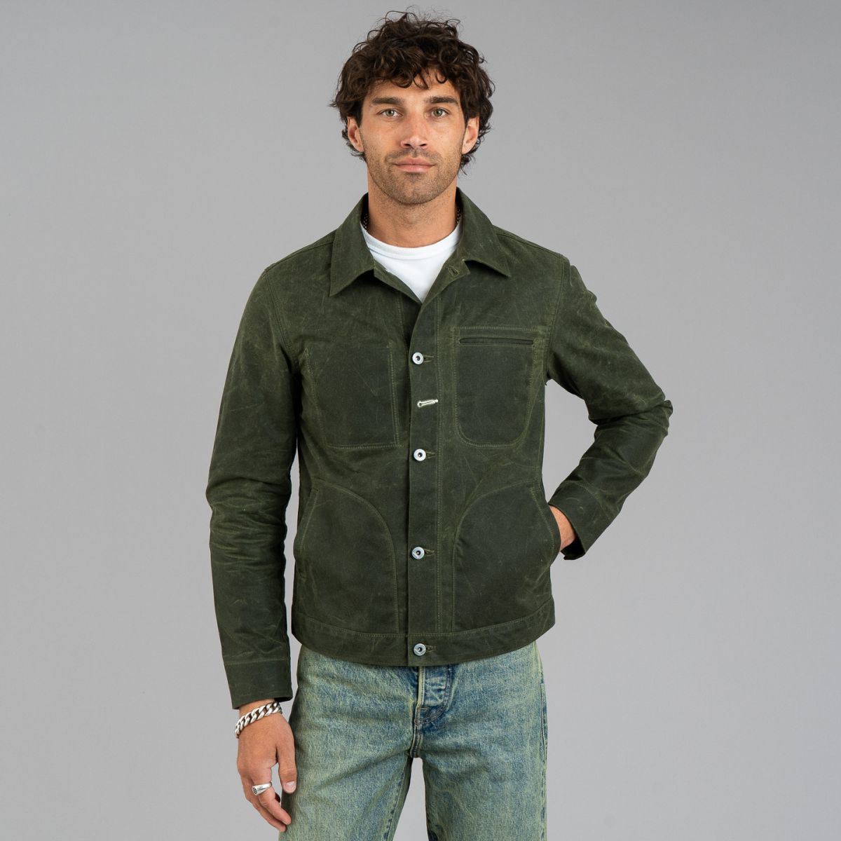 Olive Waxed Canvas Supply Jacket - Rogue Territory | R&H