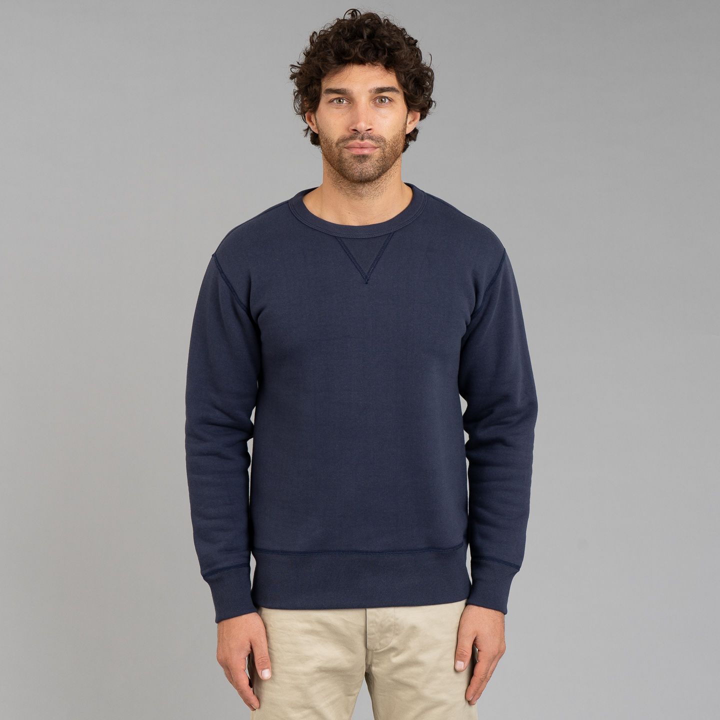 MC13111 10oz Crewneck Sweatshirt Navy - The Real McCoy's | R&H