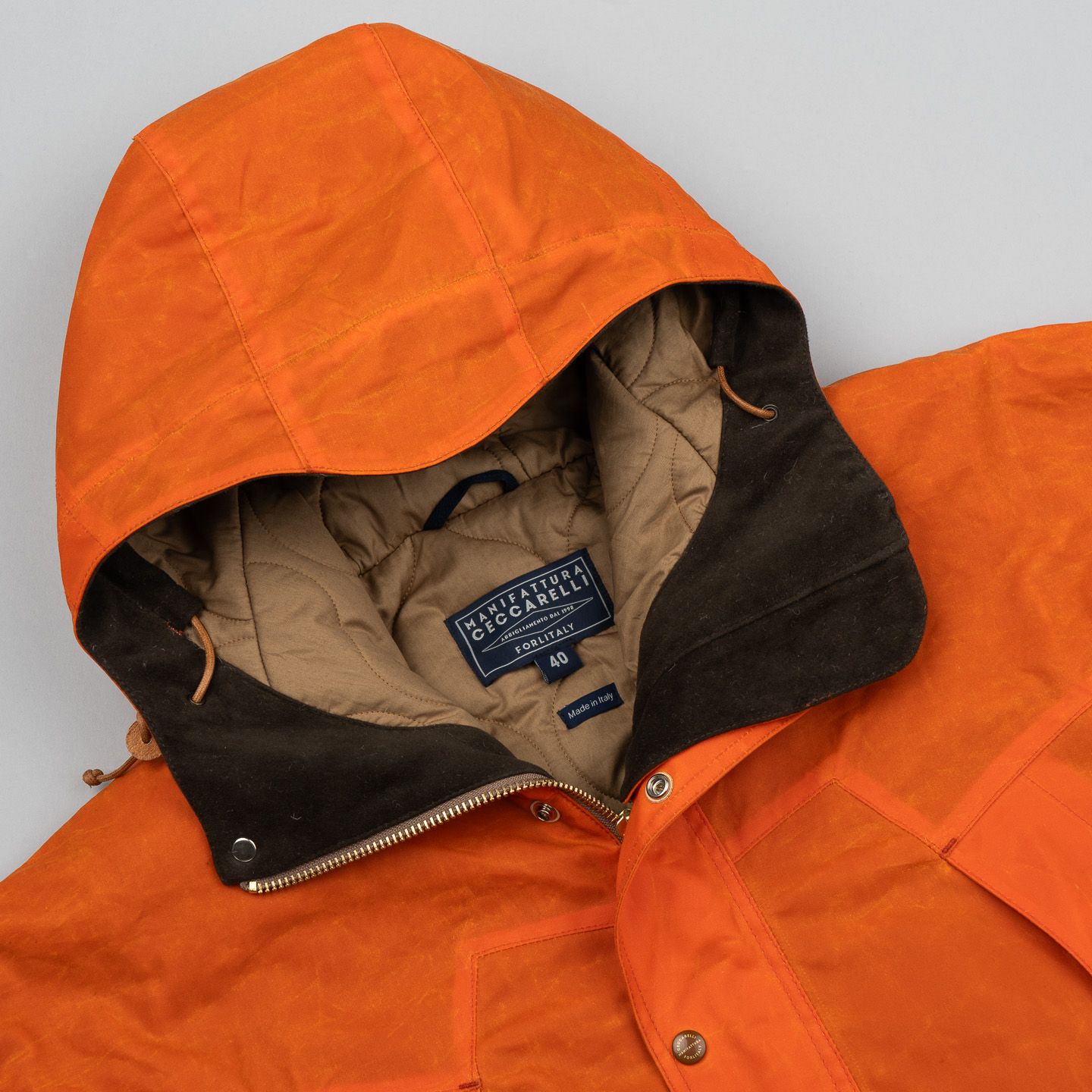 Manifattura Ceccarelli Mountain Jacket - Waxed Safety Orange