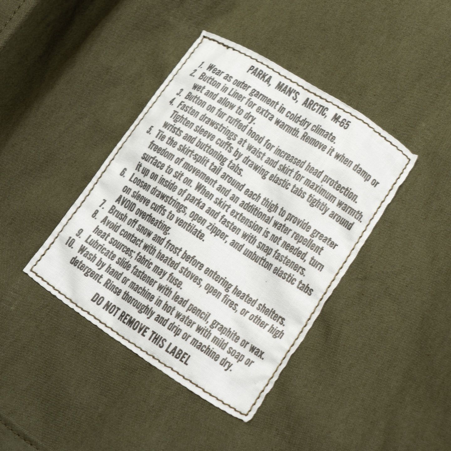 MJ21111 M-65 Parka Olive - The Real McCoy's | R&H