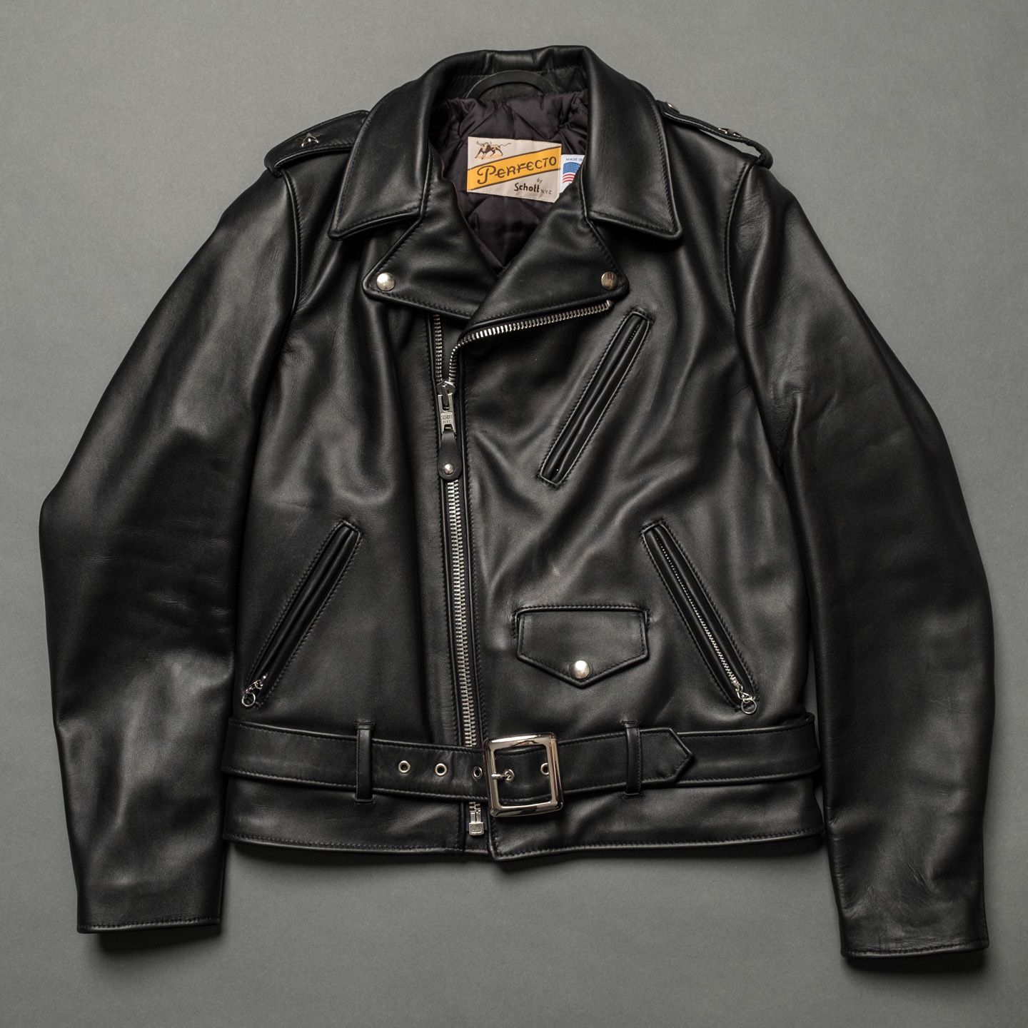 Schott NYC 613S Steerhide Rider's Jacket - Black
