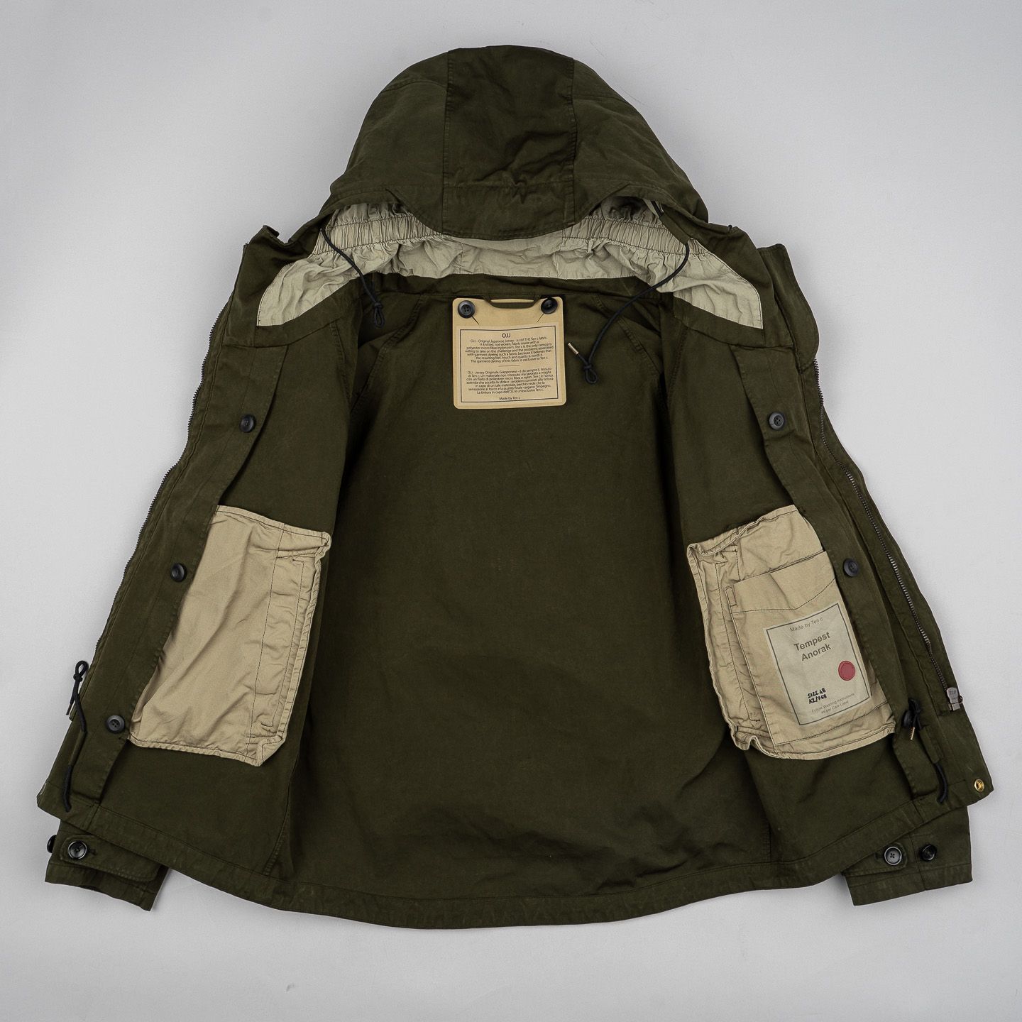 Ten c Tempest Anorak - Dark Green