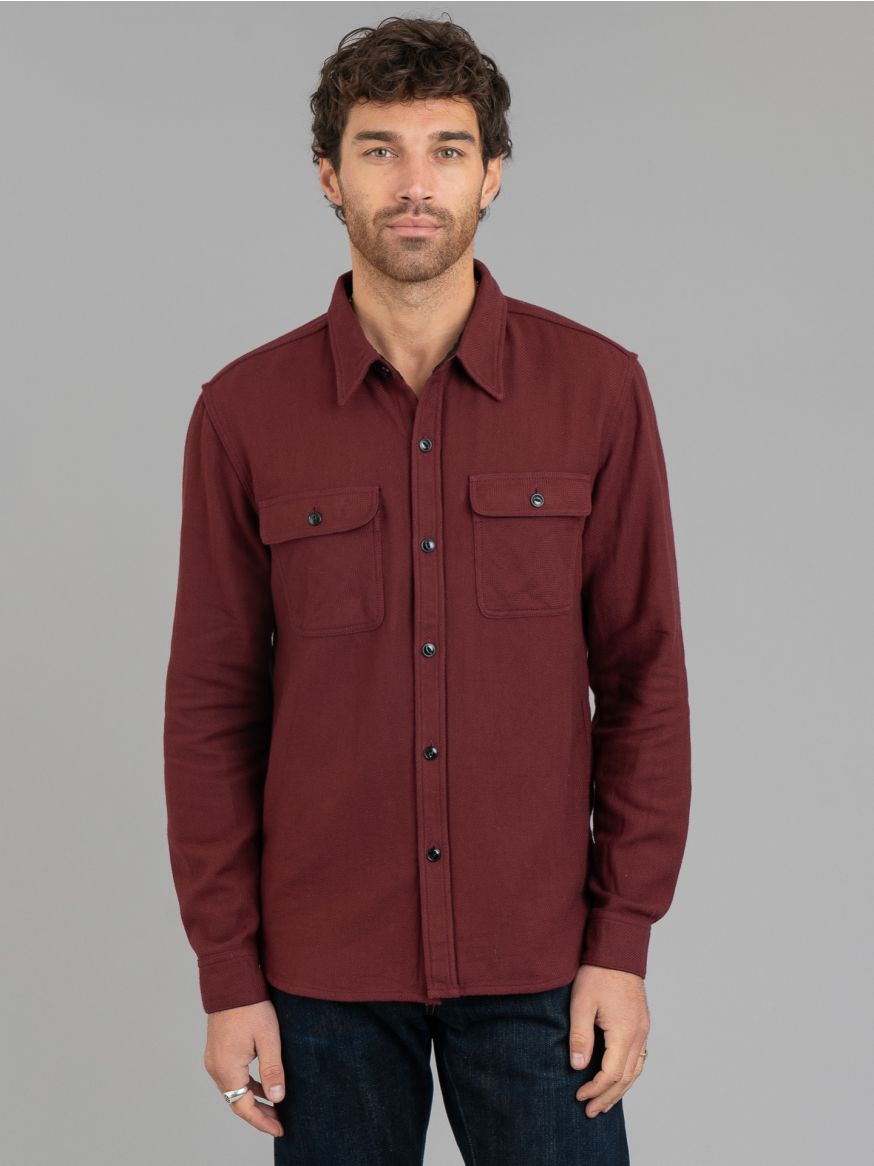 The Flat Head x R&H Burlington Work Flannel - Wine