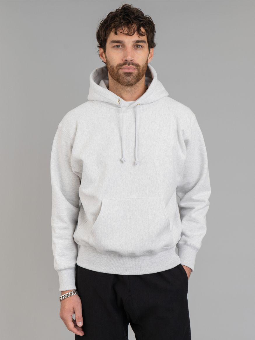 The Real McCoy's Heavyweight Hooded Sweatshirt - Silver Grey