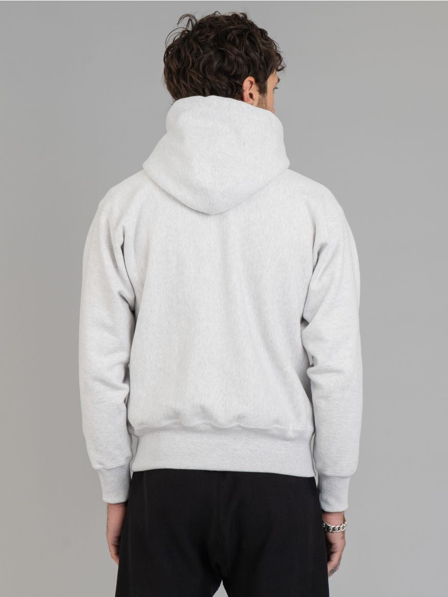 The Real McCoy's Heavyweight Hooded Sweatshirt - Silver Grey