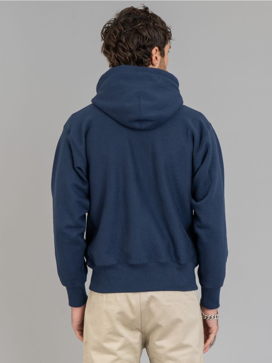 The Real McCoy's Heavyweight Hooded Sweatshirt - Navy