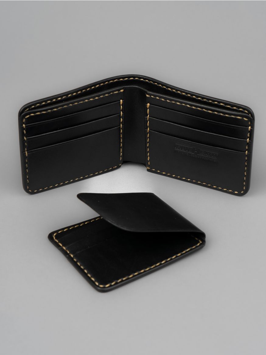 Iron Heart Slimline Small Shell Cordovan Wallet - Navy Blue