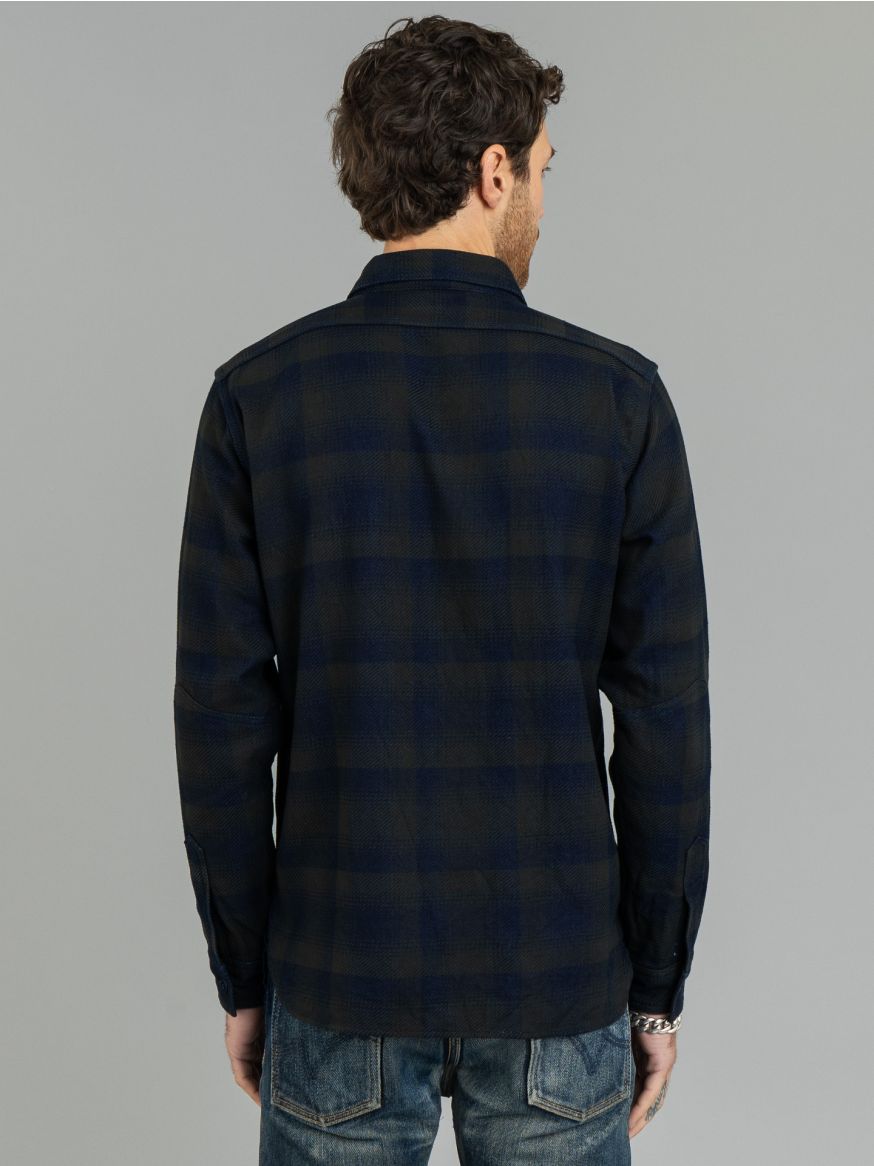 Samurai Rope-Dyed Heavy Flannel Work Shirt - Indigo