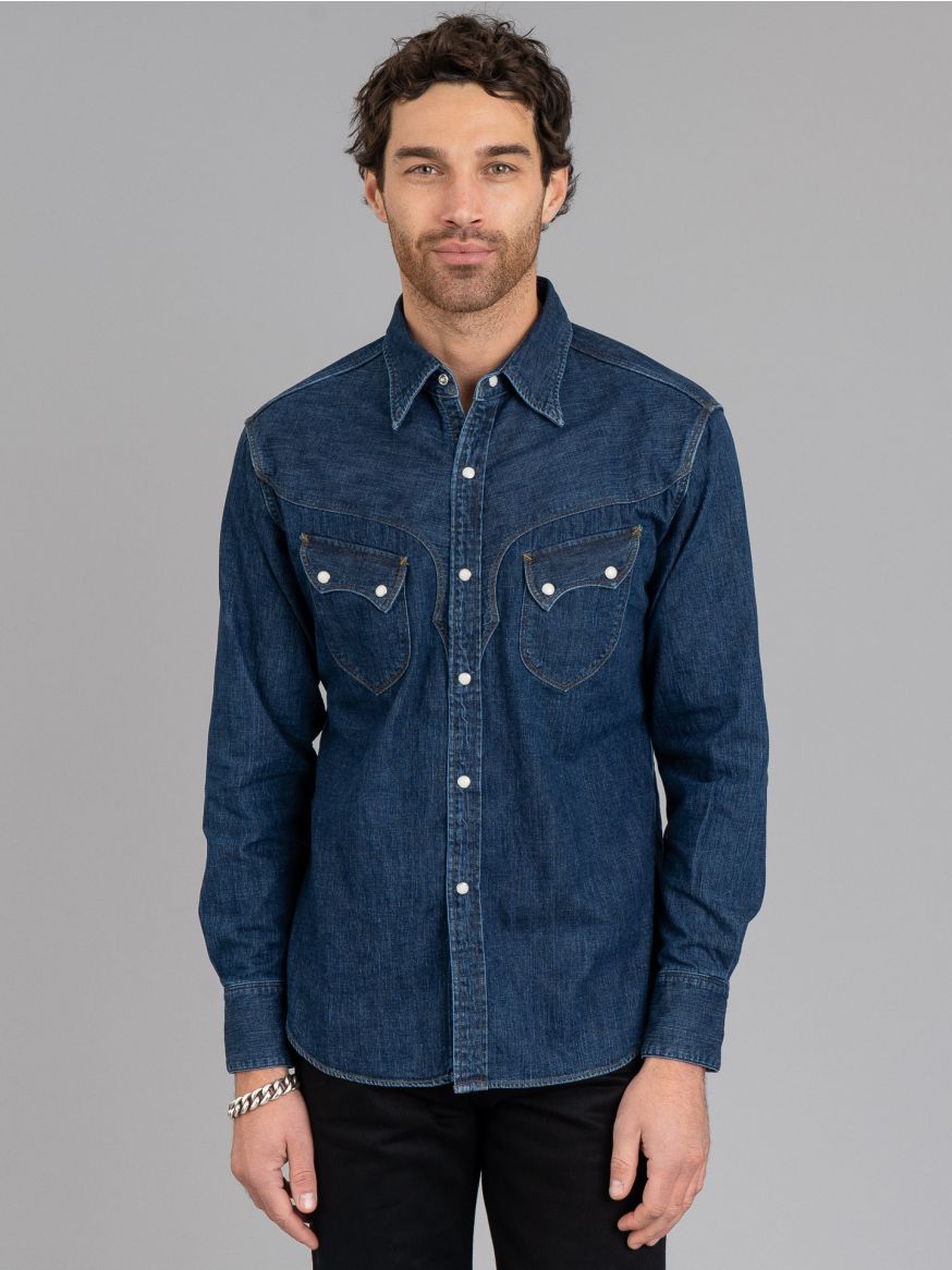 Stevenson Overall Cody Denim Shirt - Faded Indigo