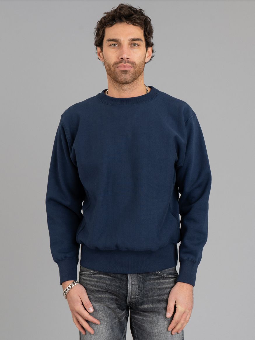 The Real McCoy's Heavyweight Crewneck Sweatshirt - Navy