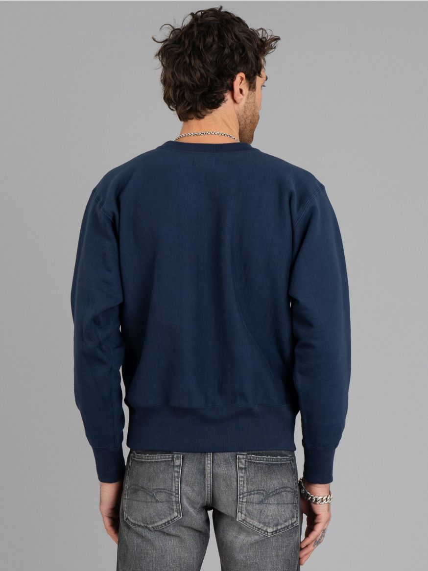 The Real McCoy's Heavyweight Crewneck Sweatshirt - Navy