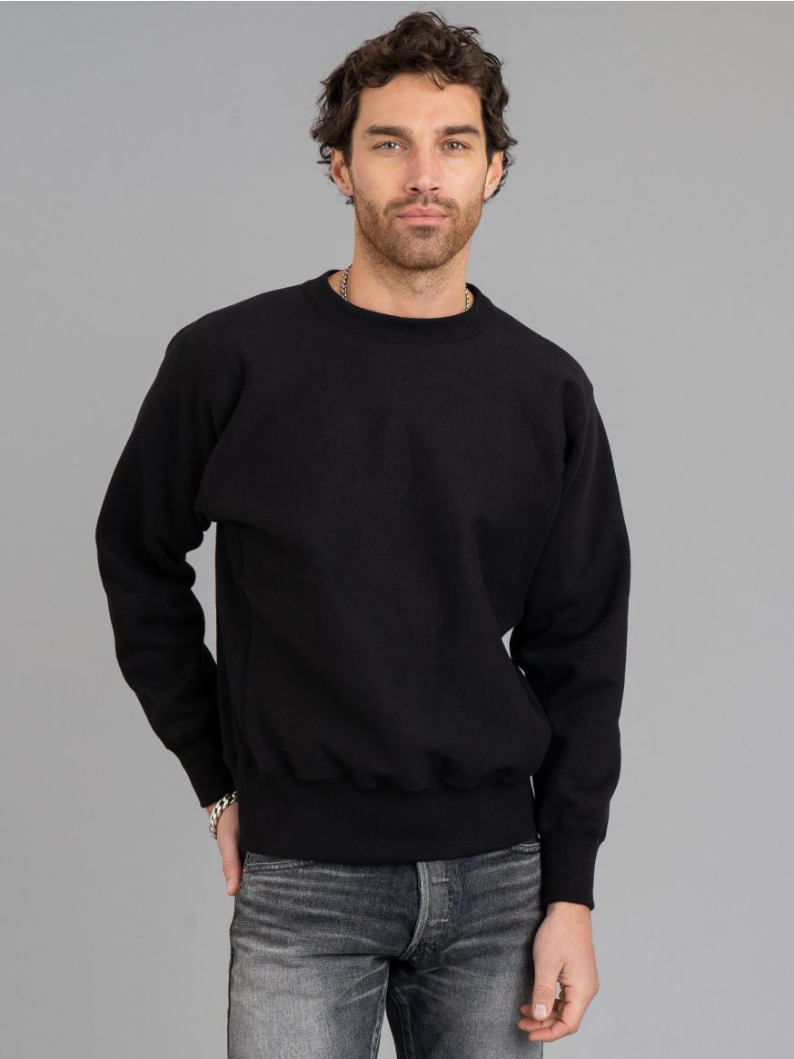 The Real McCoy's Heavyweight Crewneck Sweatshirt - Black