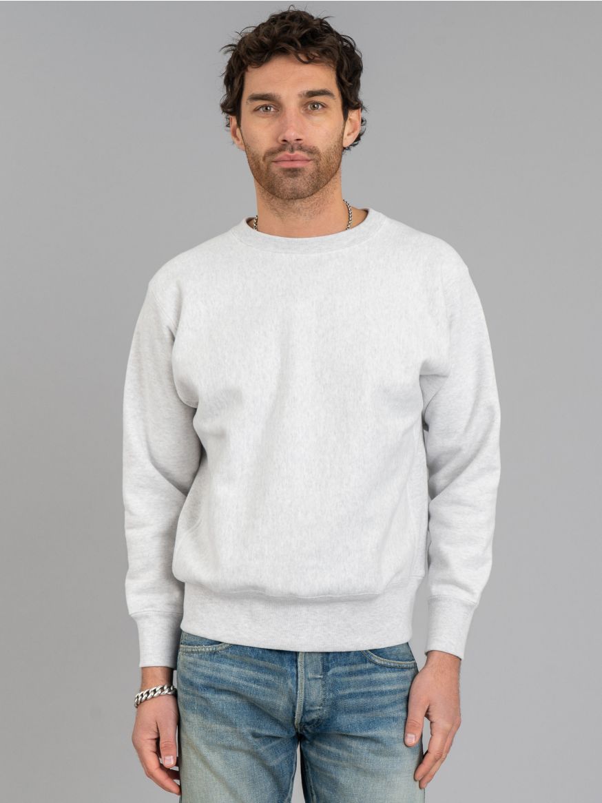 The Real McCoy's Heavyweight Crewneck Sweatshirt - Silver Grey