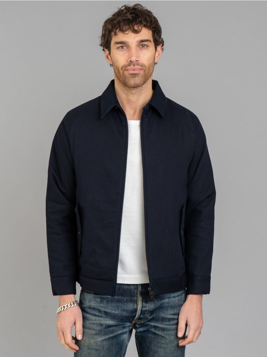 Momotaro Sashiko Harrington Jacket - Indigo