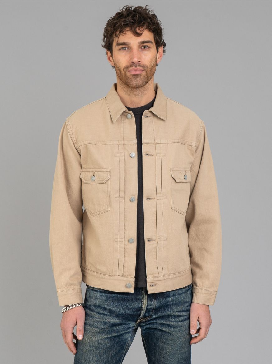 Momotaro "Kaki-Shibu" Dyed Type II Jacket - Beige