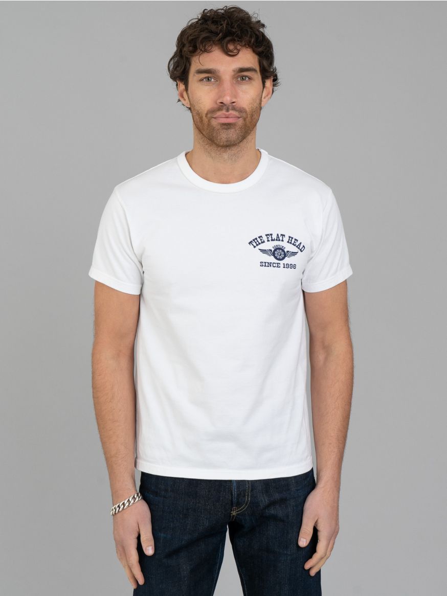 The Flat Head x Rivet & Hide "OBS" T Shirt - White