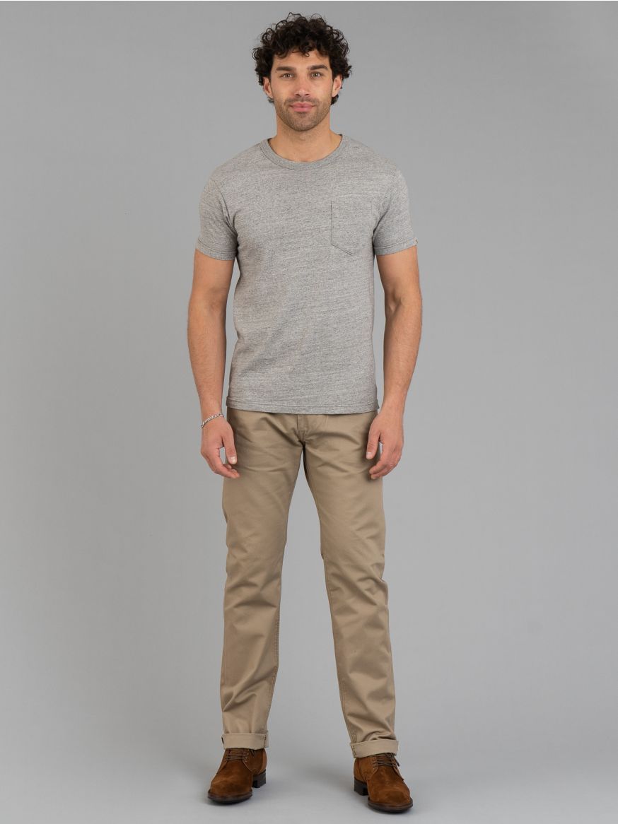 Pure Blue Japan Relaxed Tapered Cotton Chinos - Beige