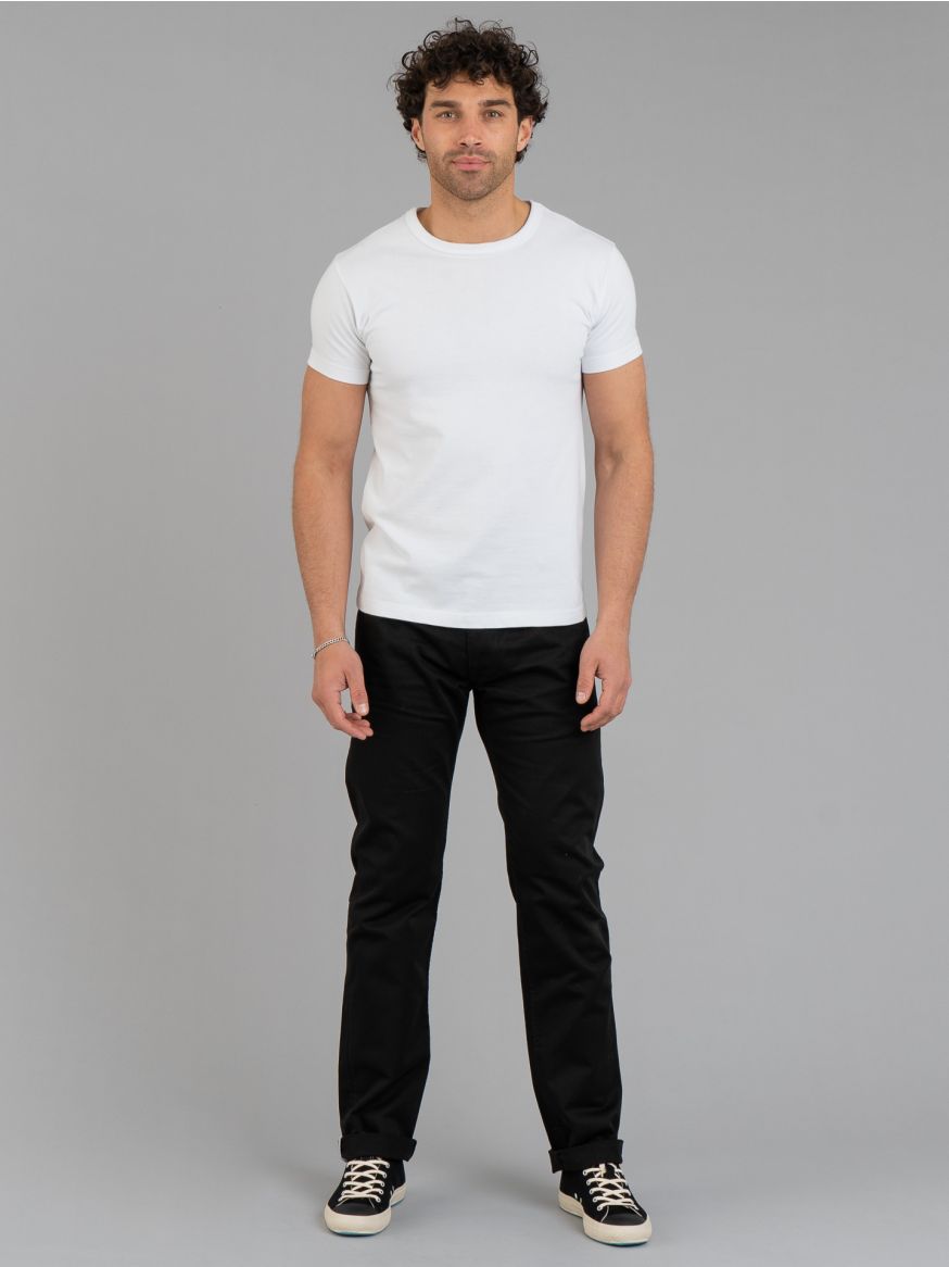 Pure Blue Japan Relaxed Tapered Cotton Chinos - Black