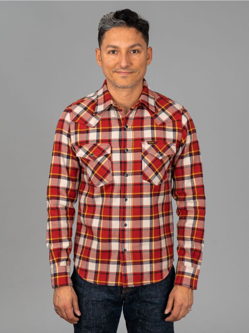 Iron Heart IHSH-340 Ultra Heavy Western Flannel - Red Classic Check