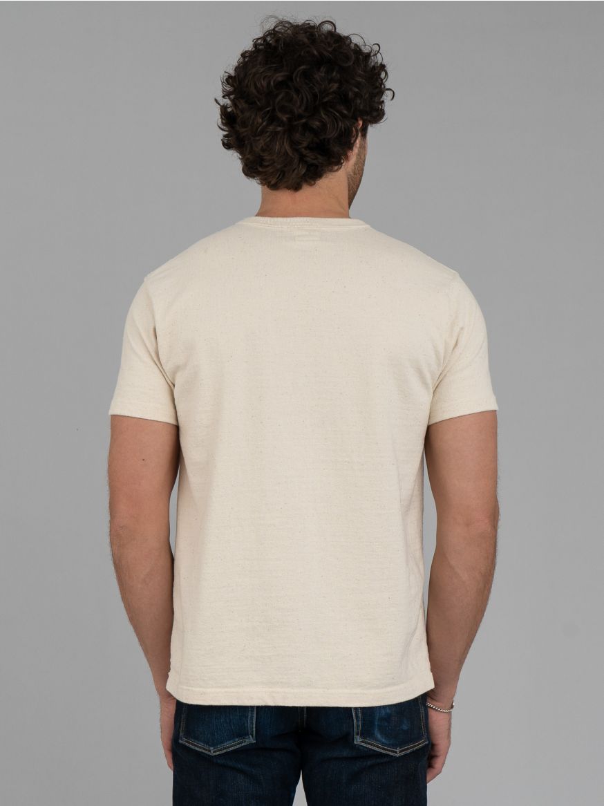 Samurai Japanese Cotton Slub Yarn T Shirt - Natural