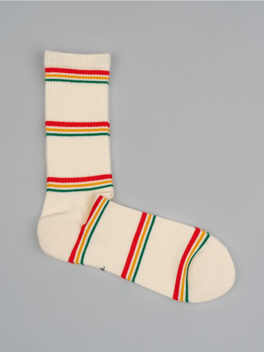 Rototo Irie Stripe Socks - Raw