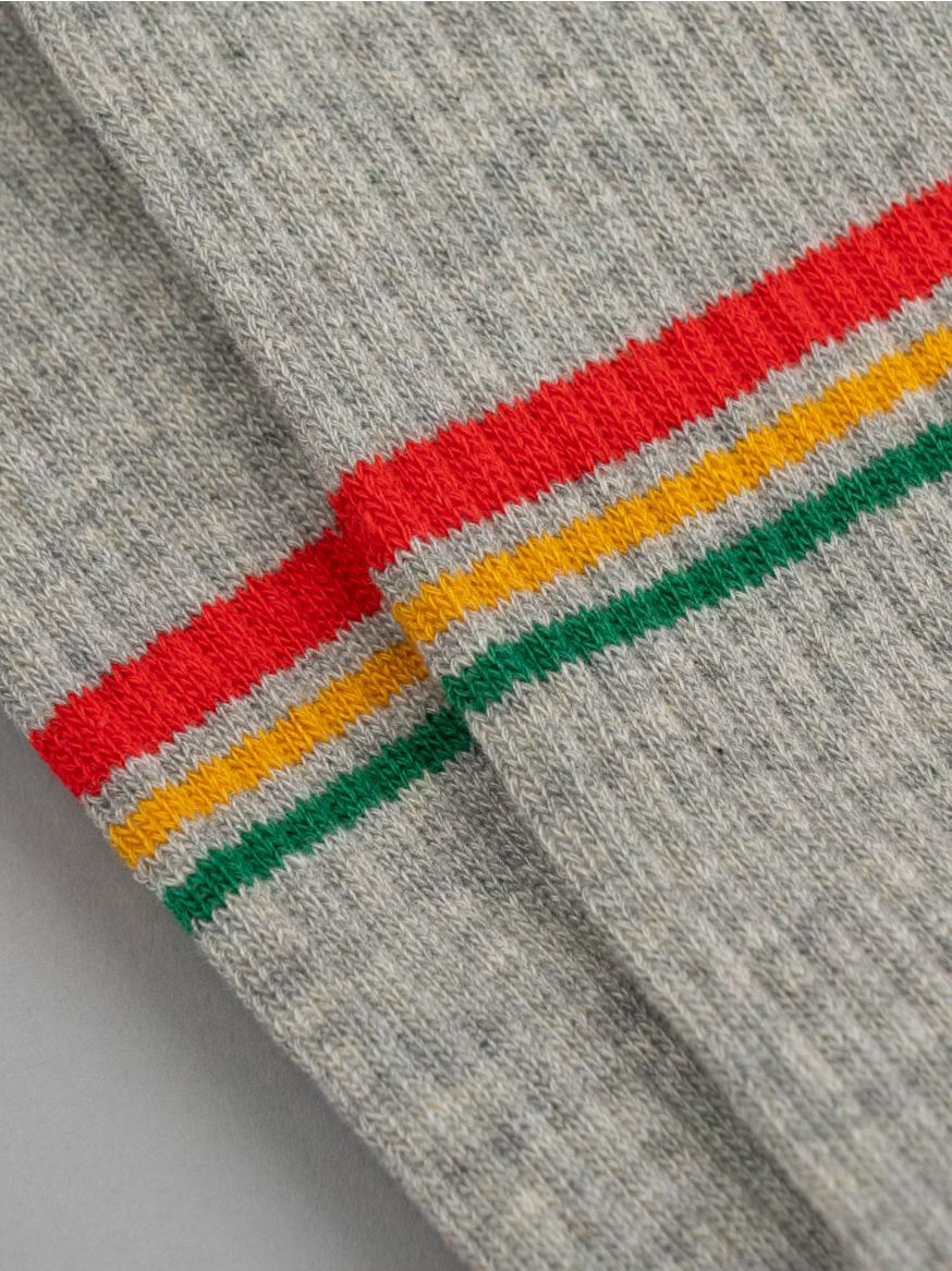 Rototo Irie Stripe Socks - Grey