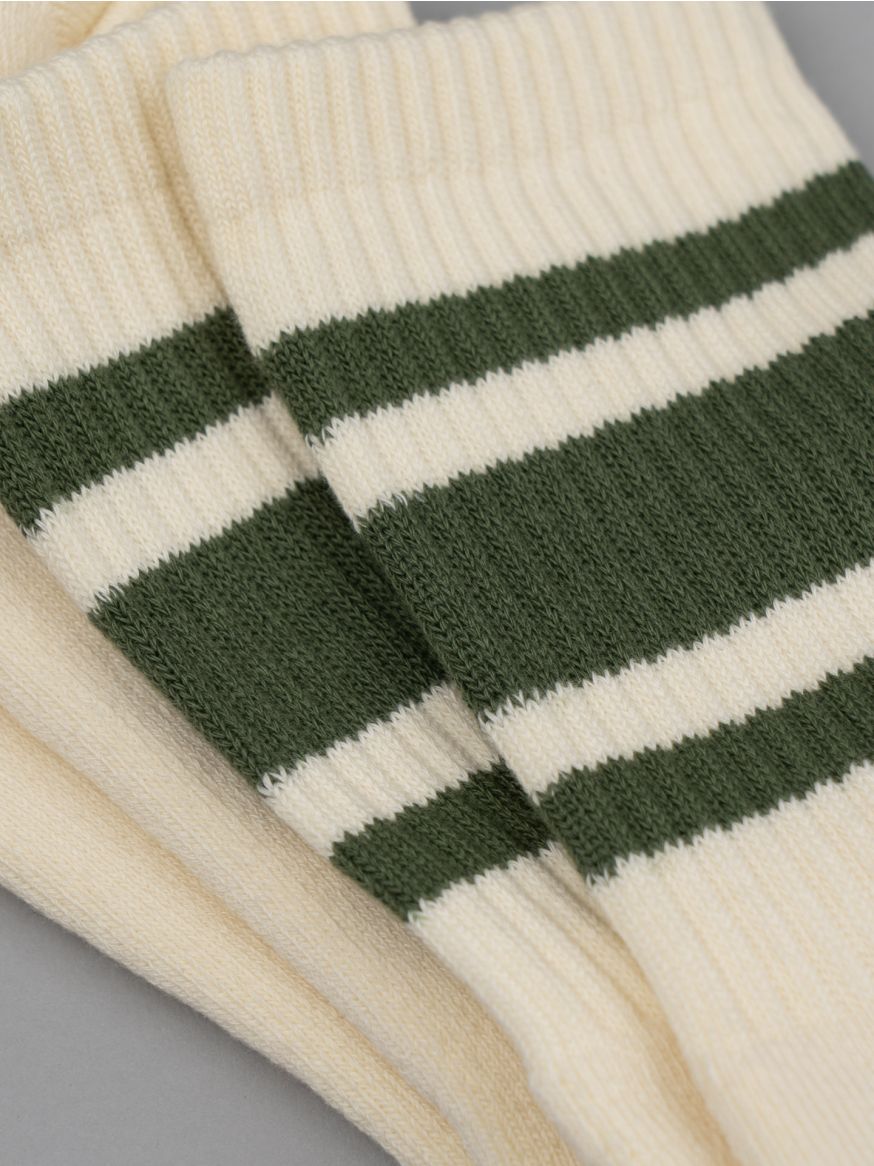 Decka 80s Skater Socks Short Length - Olive