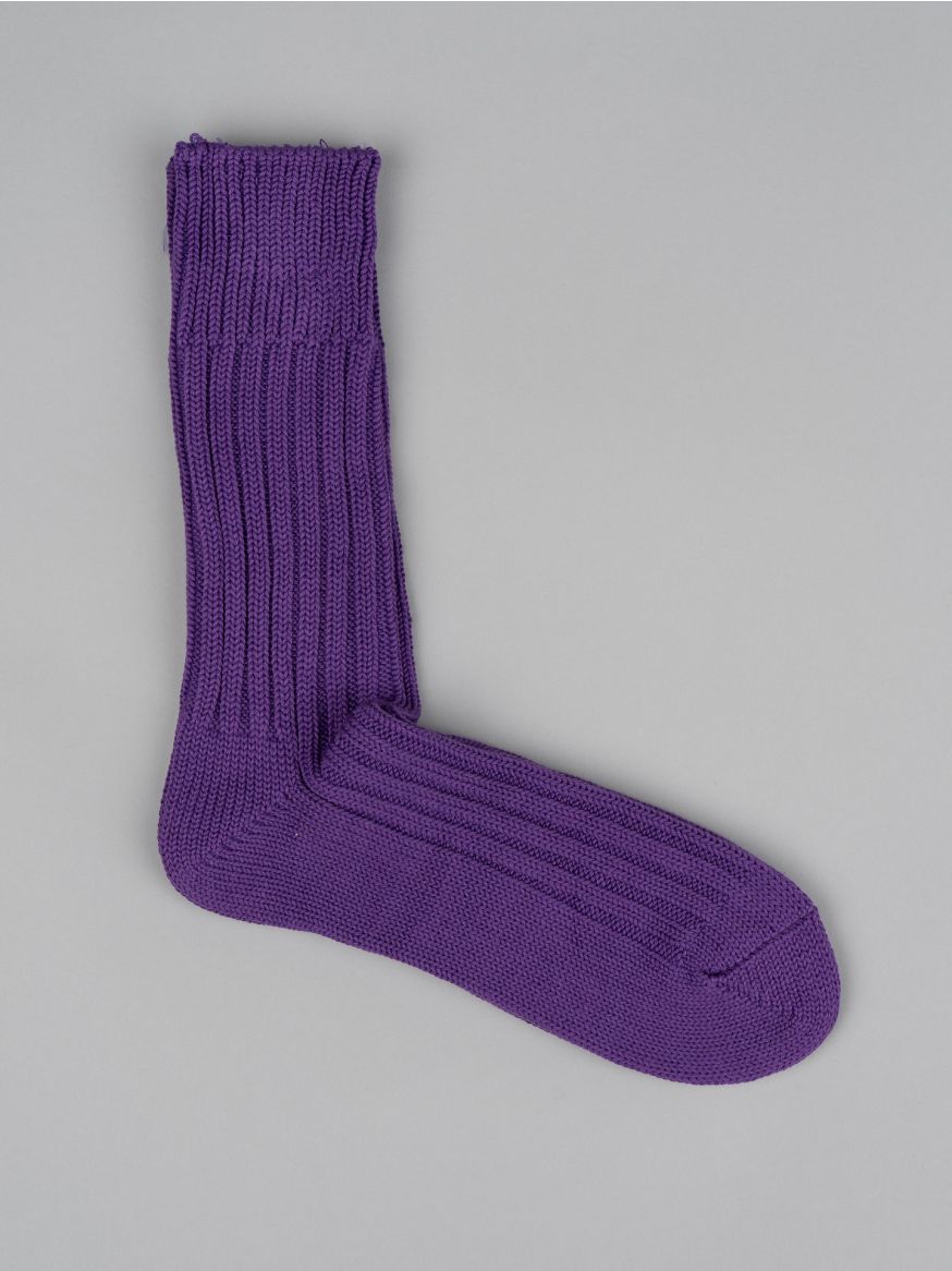 Decka Cased Heavyweight Plain Sock - Purple
