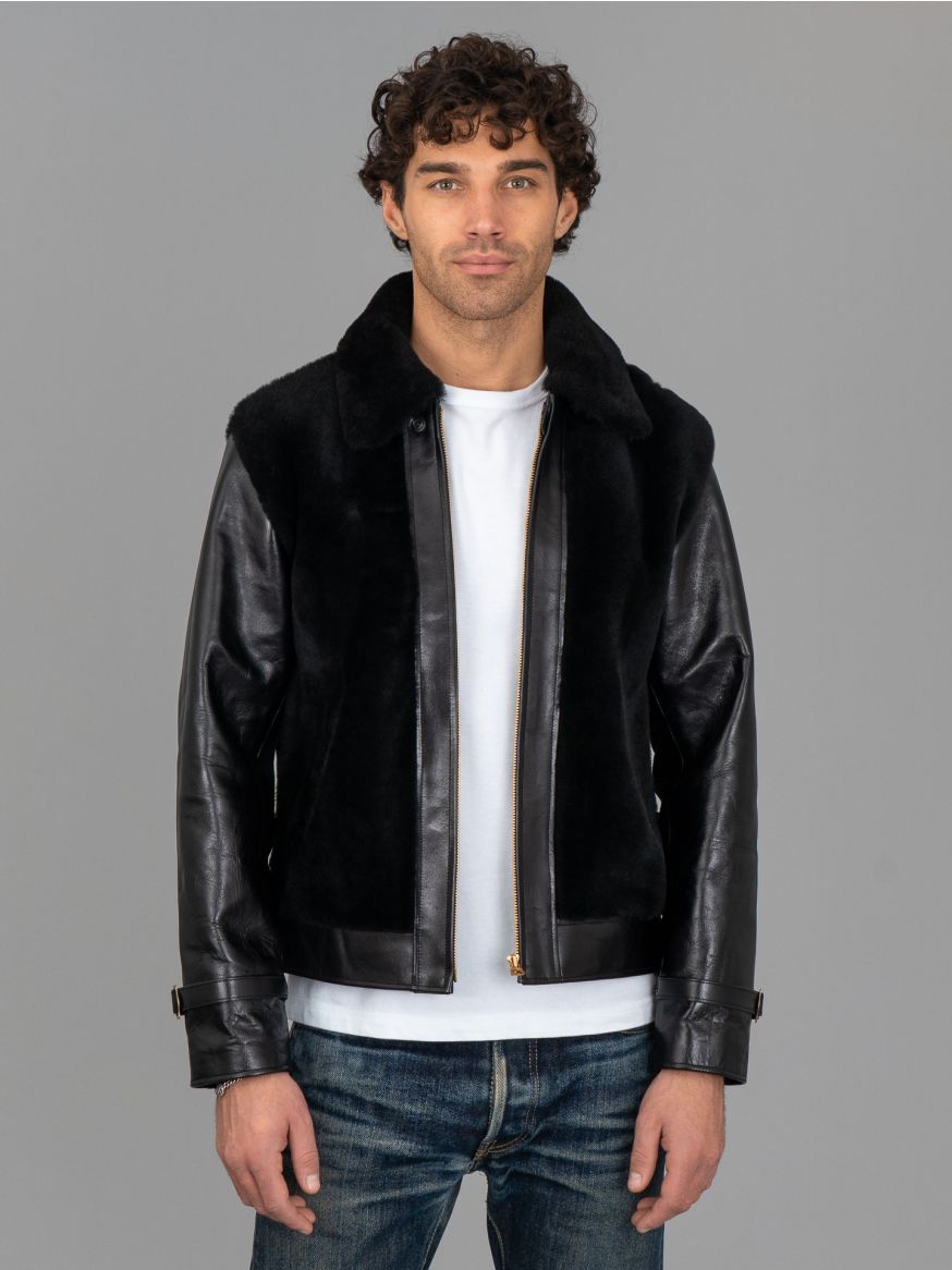 The Flat Head Horsehide Grizzly Jacket - Black