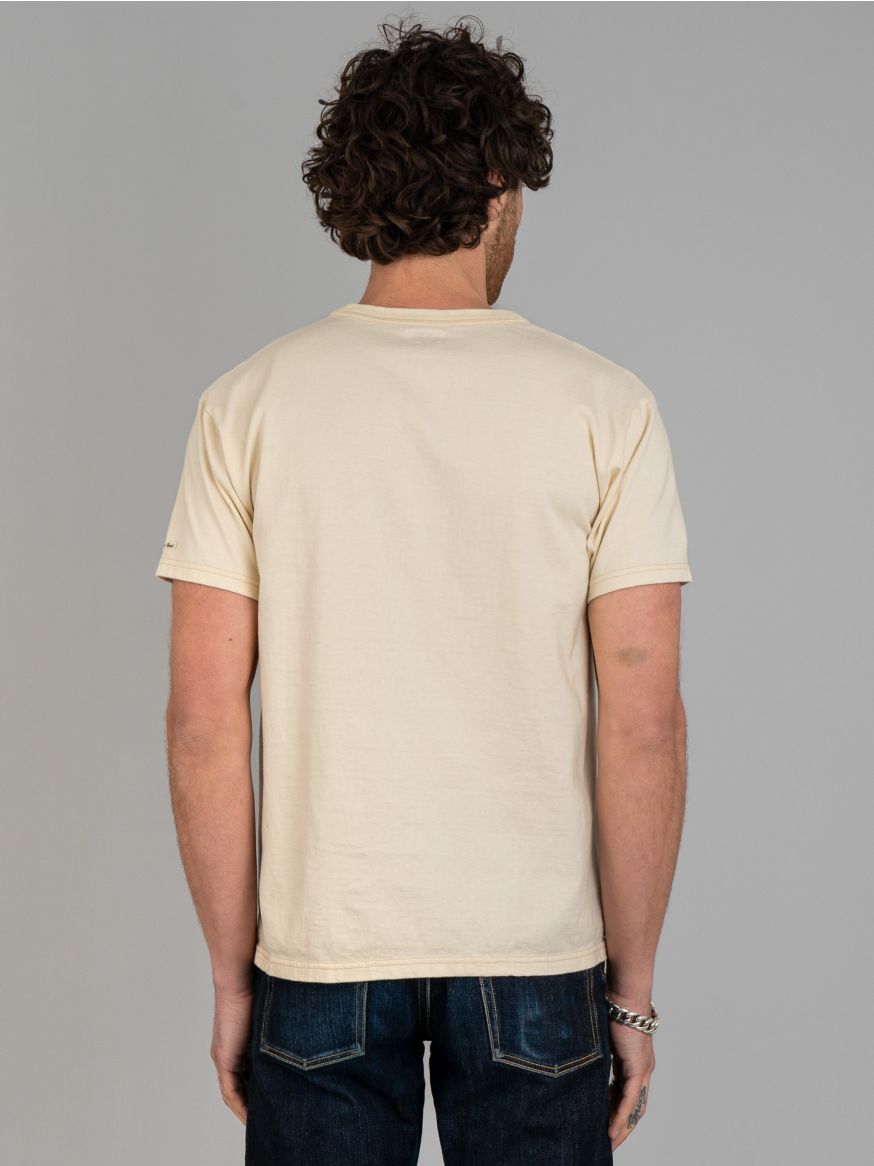 The Flat Head Plain Heavyweight T Shirt - Ivory
