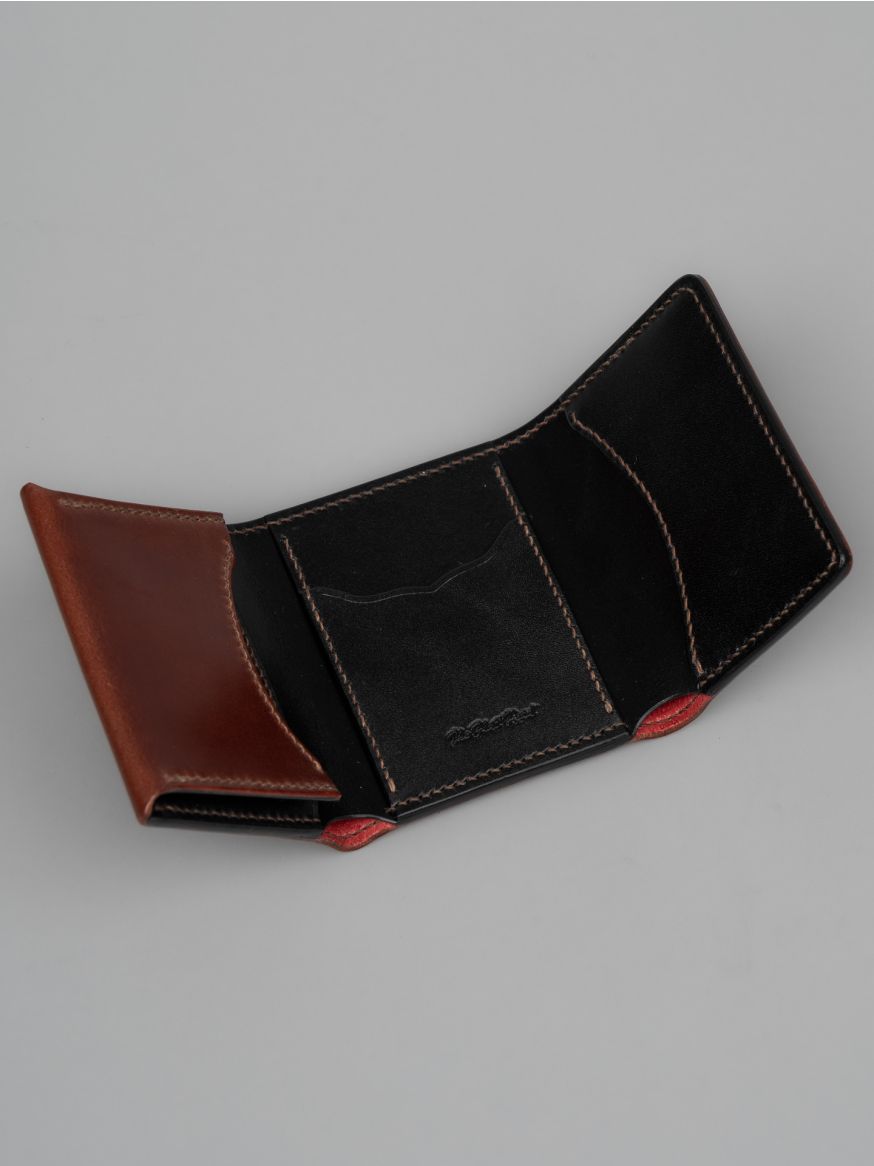 The Flat Head Shinki Cordovan Mini Wallet - Oxblood