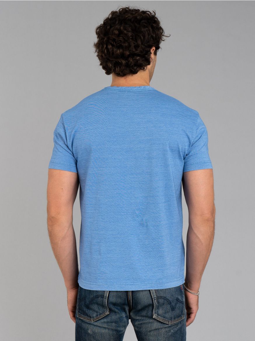 Pure Blue Japan Yarn Dyed T Shirt - Pale Indigo