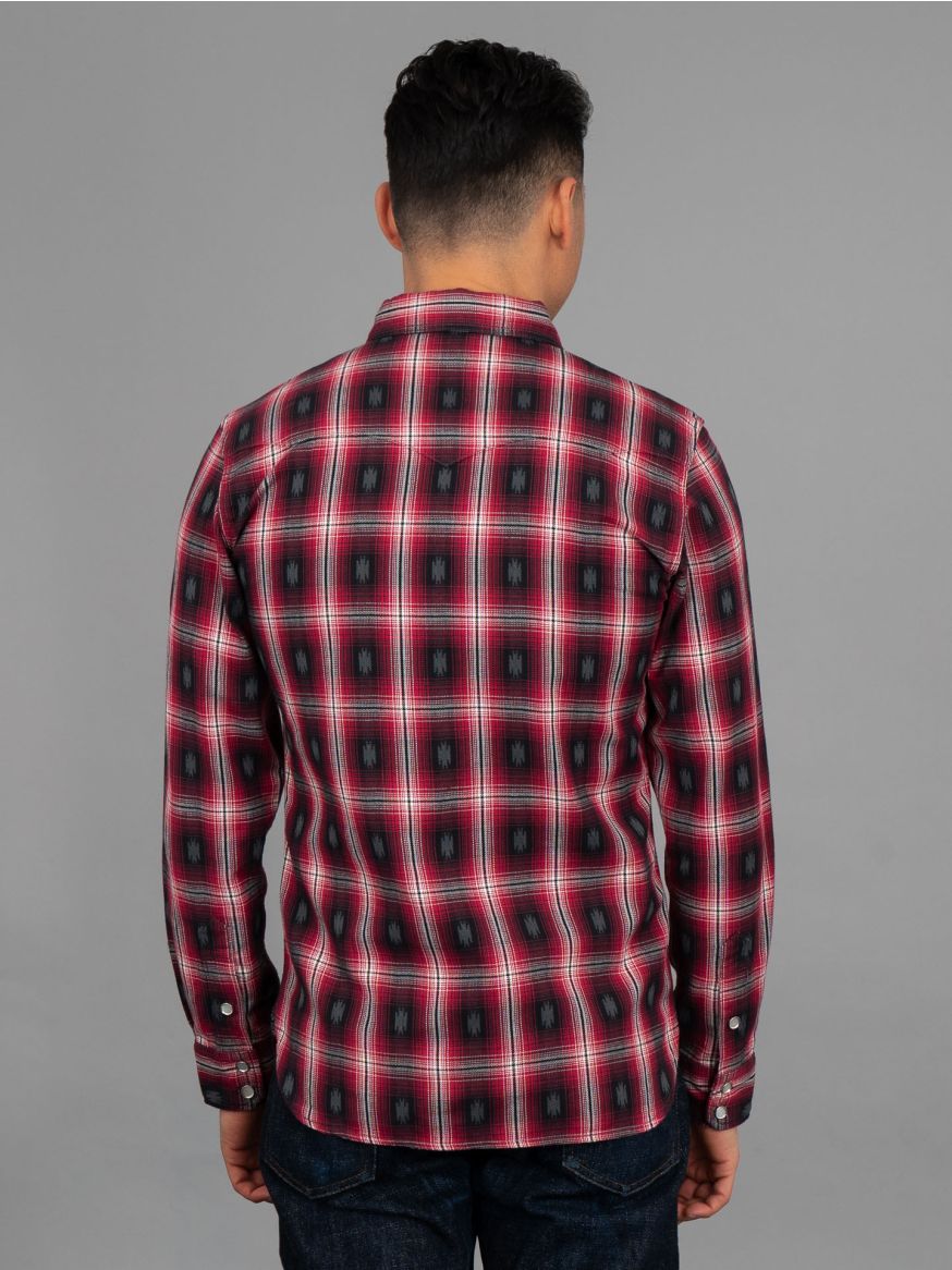 The Flat Head Native Check Western Shirt - Red