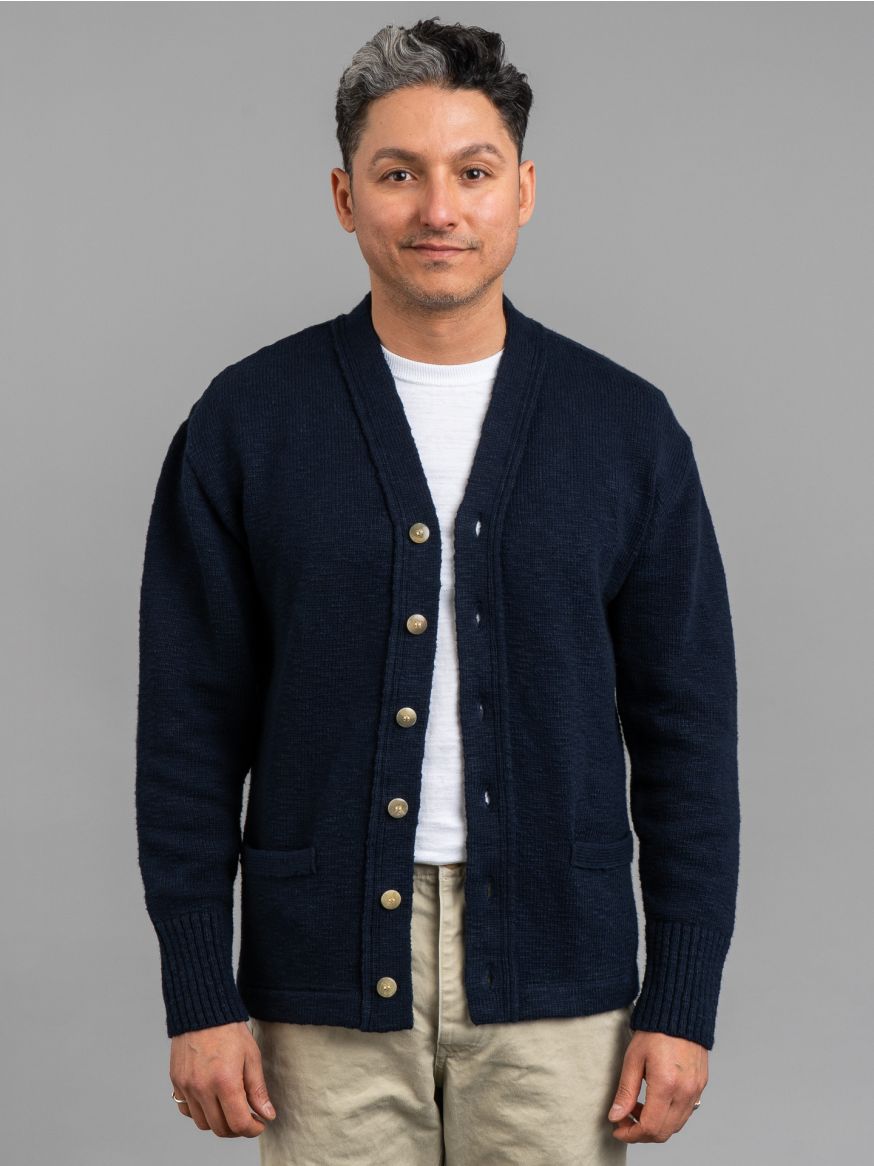 The Real McCoy’s Summer Cardigan - Ink Blue
