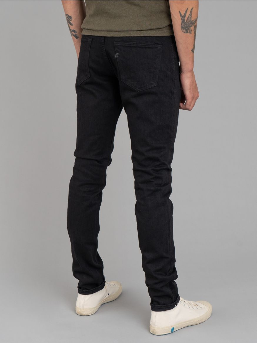 Pure Blue Japan 1167-WBK 13oz Extra Slub Stretch Selvedge Jeans - Double Black - Relaxed Tapered