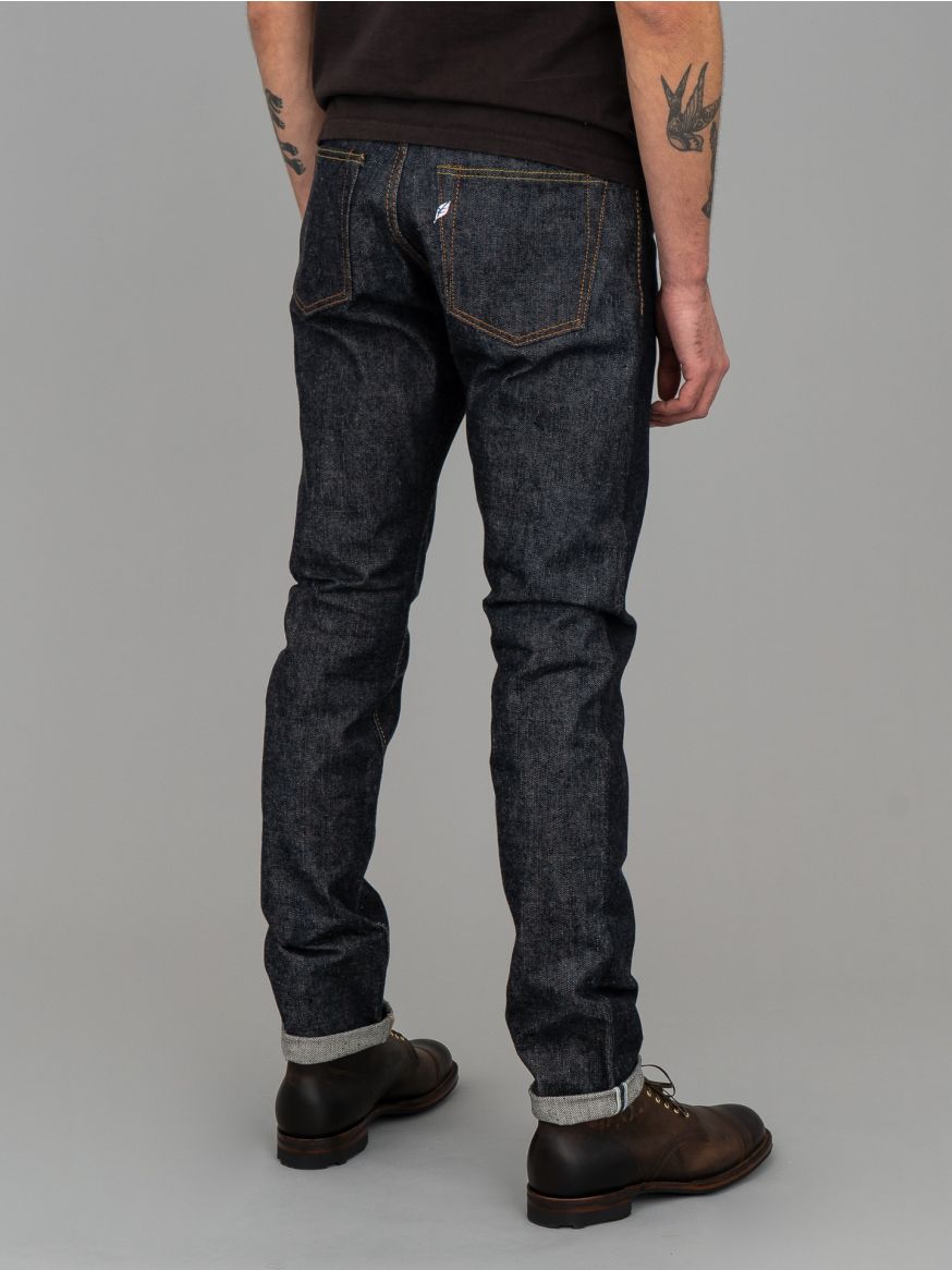 Pure Blue Japan PBE-019 Indigo Pop-Up Beige Selvedge Jeans - Relaxed Tapered