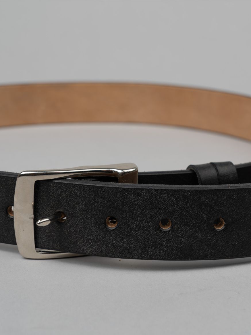 Rivet & Hide Bridle Leather Belt - Black Oak Bark