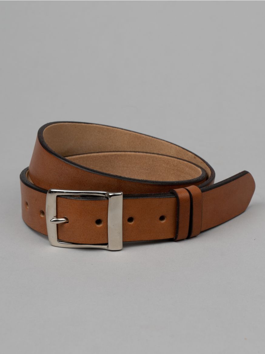 Rivet & Hide Bridle Leather Belt - Brown Oak Bark
