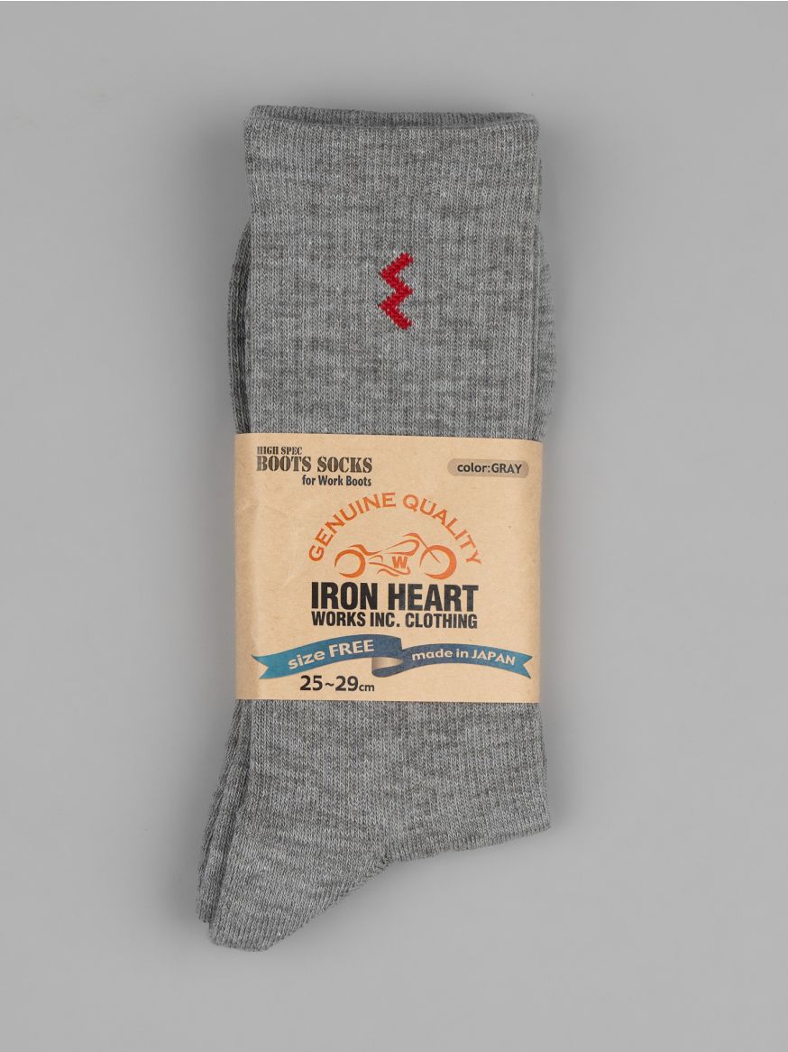 Iron Heart Work Boot Socks - Grey