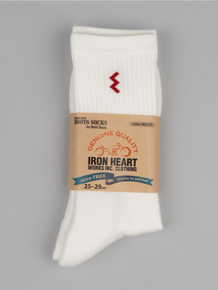 Iron Heart Work Boot Socks - Off White
