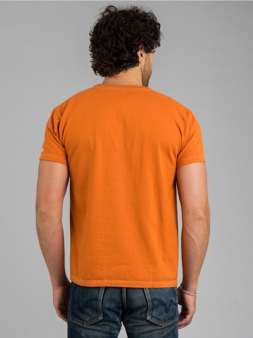 The Flat Head Plain Heavyweight T Shirt - Dark Orange