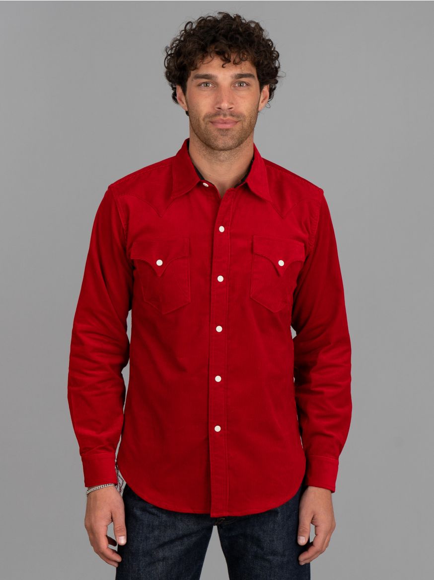 Mister Freedom Dude Rancher Corduroy Shirt - Red