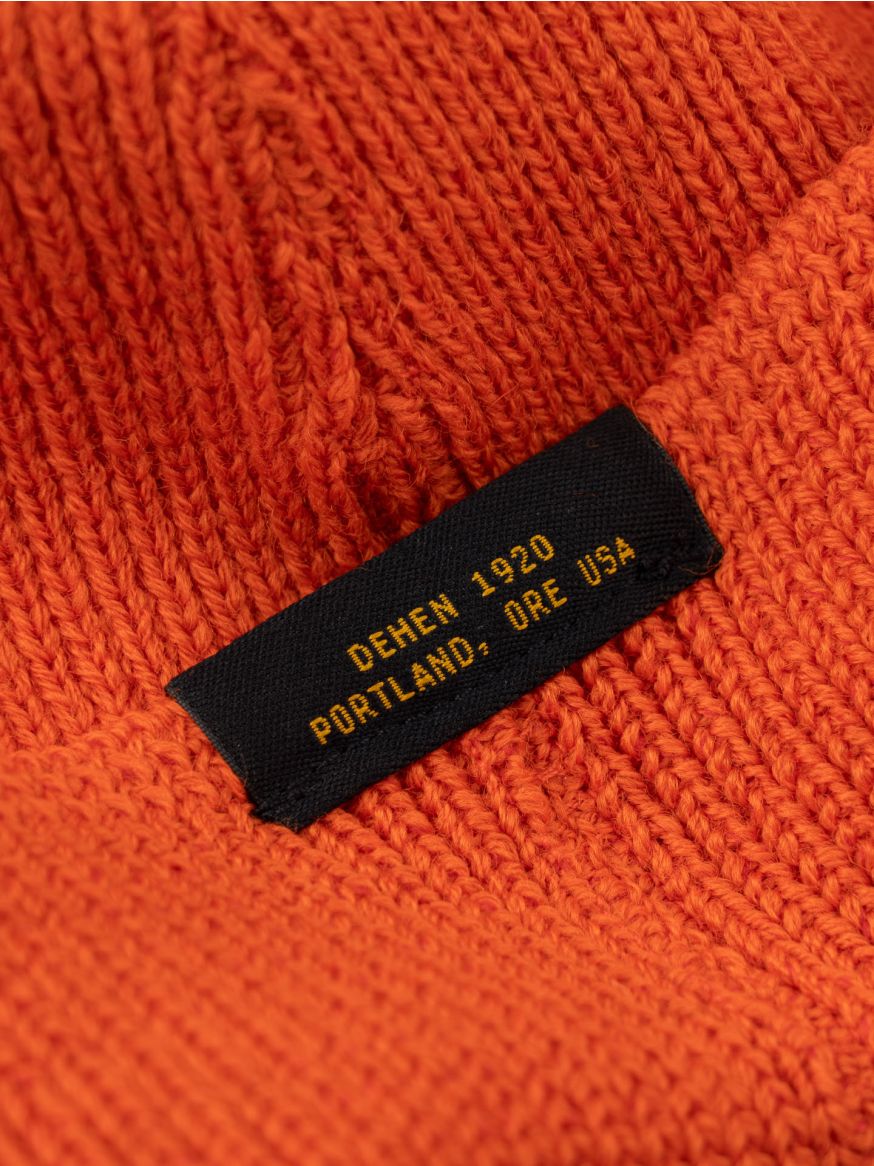 Dehen Wool Knit Watch Cap - Safety Orange