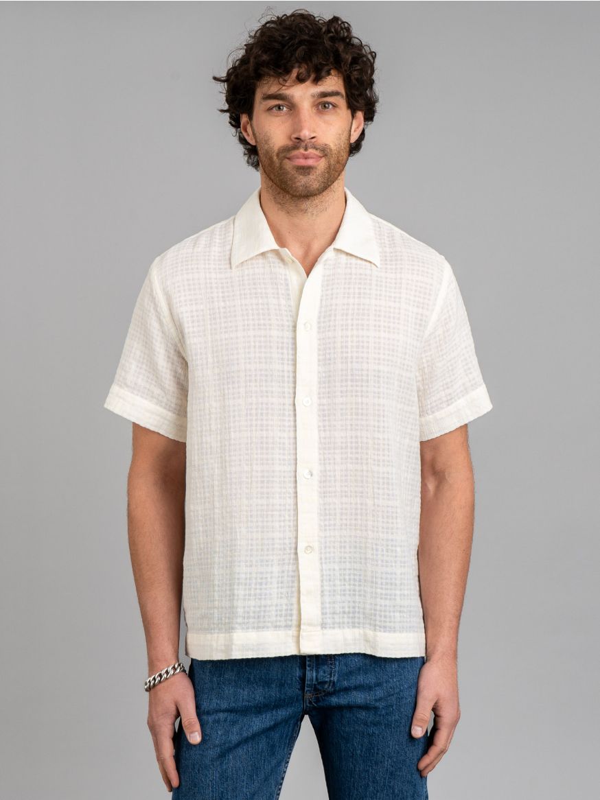 3sixteen Handloom Gauze Resort Shirt - Natural