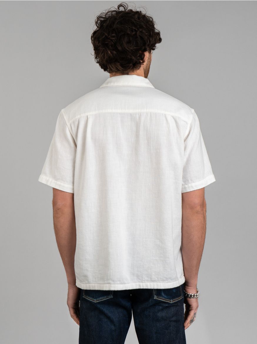 The Flat Head Short Sleeve Twill Shirt - White
