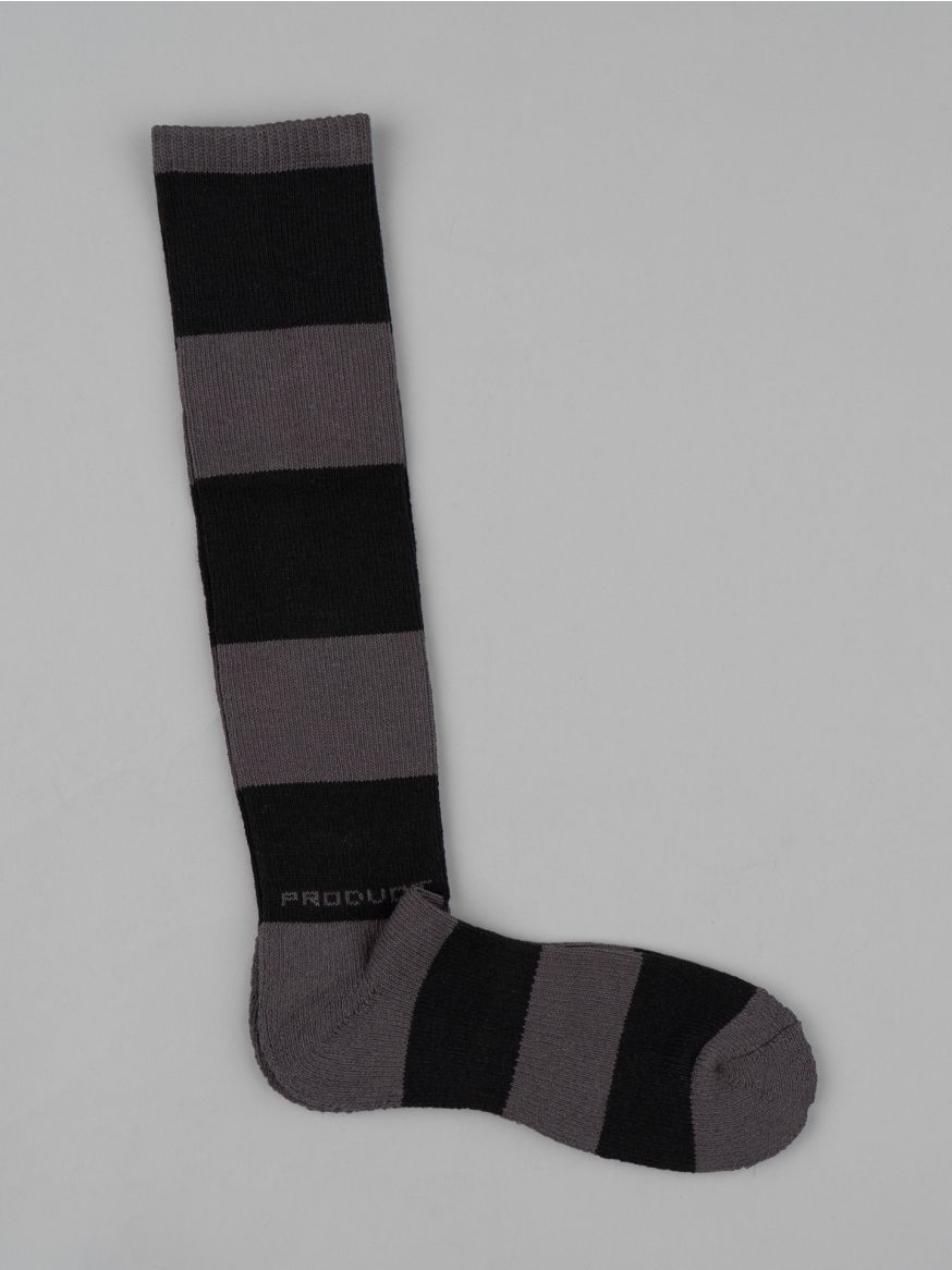 The Real McCoy's Buco Striped Action Socks - Grey/Black