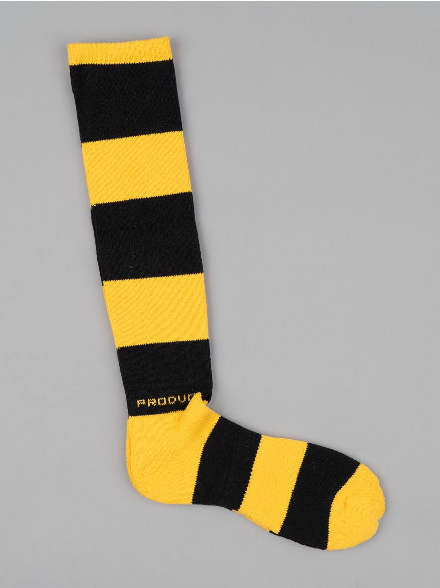 The Real McCoy's Buco Striped Action Socks - Yellow/Black
