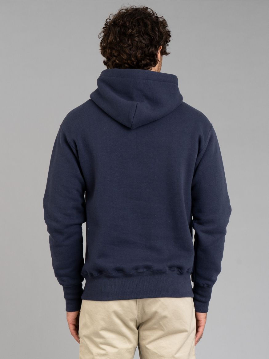 The Real McCoy's 10oz Loopwheeled Pullover Hoodie - Navy