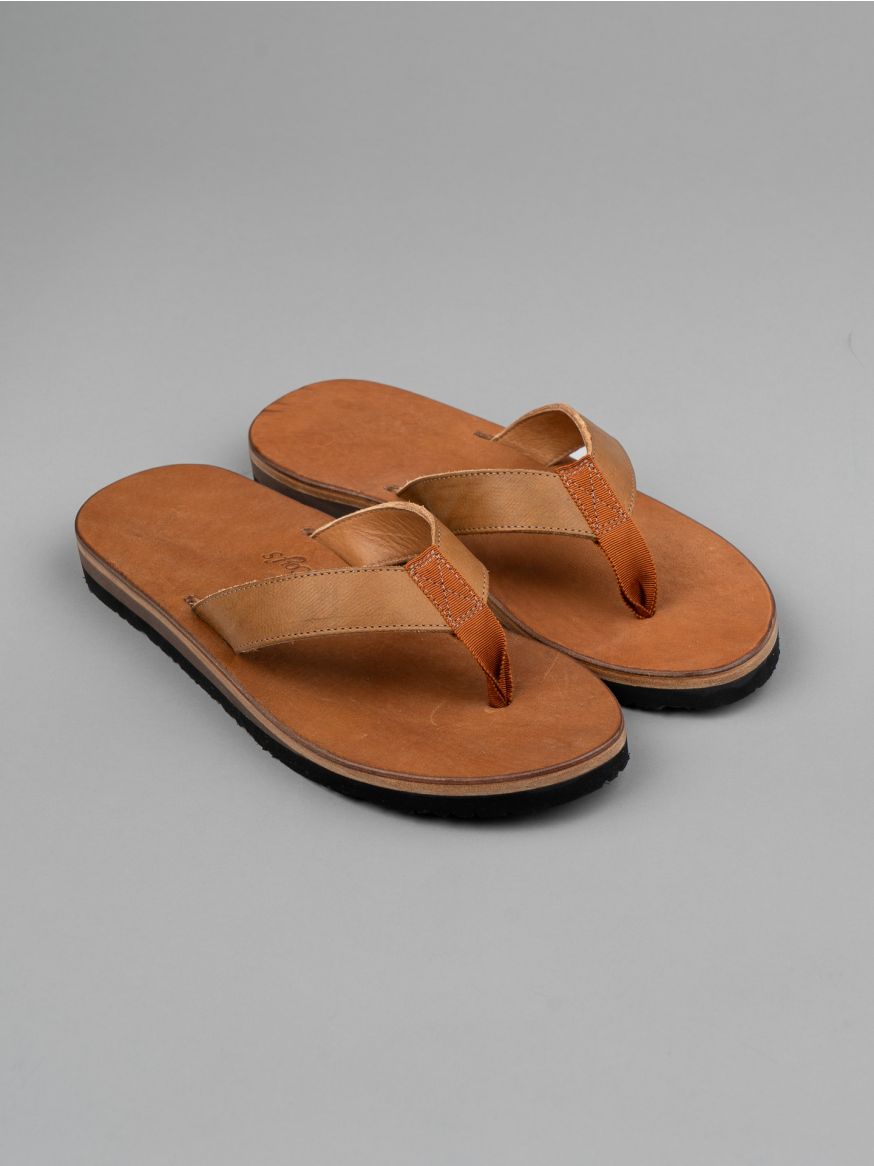 The Real McCoy’s Leather Arched Sandal  - Raw Sienna