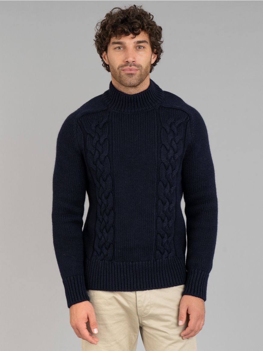 Fleurs De Bagne "Orlock" Wool Sweater - Navy